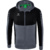 ERIMA SIX WINGS TRAINING JACKET WITH HOOD, SLATE GREY-BLACK KIDS.