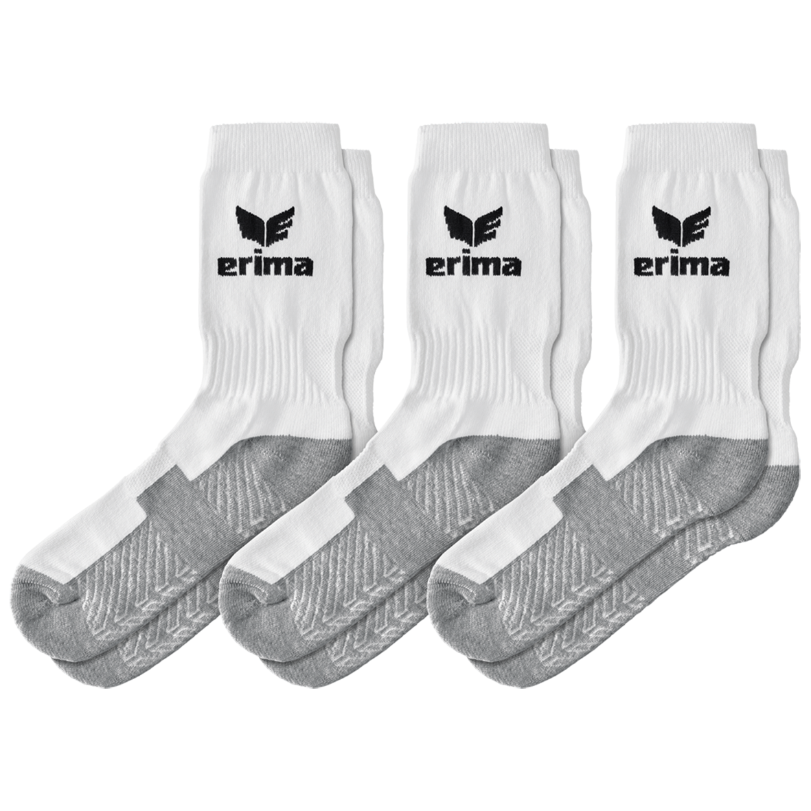 ERIMA SPORTS SOCKS, WHITE-BLACK (3 PAIRS).