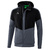 ERIMA SQUAD TRACK TOP JACKET WITH HOOD, BLACK-SLATE GREY MEN.