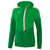ERIMA SQUAD TRACK TOP JACKET WITH HOOD, GREEN-EMERALD-SILVER WOMEN.