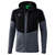 ERIMA SQUAD TRAINING JACKET WITH HOOD, BLACK-GREY SILVER MEN.