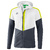 ERIMA SQUAD TRAINING JACKET WITH HOOD, WHITE-GREY SLATE-LIME KIDS.