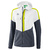 ERIMA SQUAD TRAINING JACKET WITH HOOD, WHITE-SLATE GREY-LIME WOMEN.