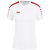 JAKO POWER T-SHIRT SHORT SLEEVE, WHITE-RED WOMEN.