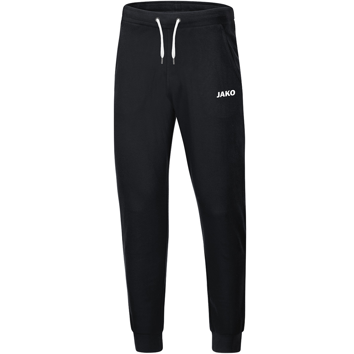 JOGGING TROUSERS JAKO BASE WITH CUFFS, BLACK MEN.