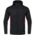 LEISURE JACKET JAKO CHALLENGE WITH HOOD, BLACK MELANGE-RED KIDS.