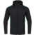 LEISURE JACKET JAKO CHALLENGE WITH HOOD, BLACK MELANGE-SPORT GREEN KIDS.