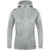 LEISURE JACKET JAKO CHALLENGE WITH HOOD, STONE GREY MELANGE-BLACK WOMEN.