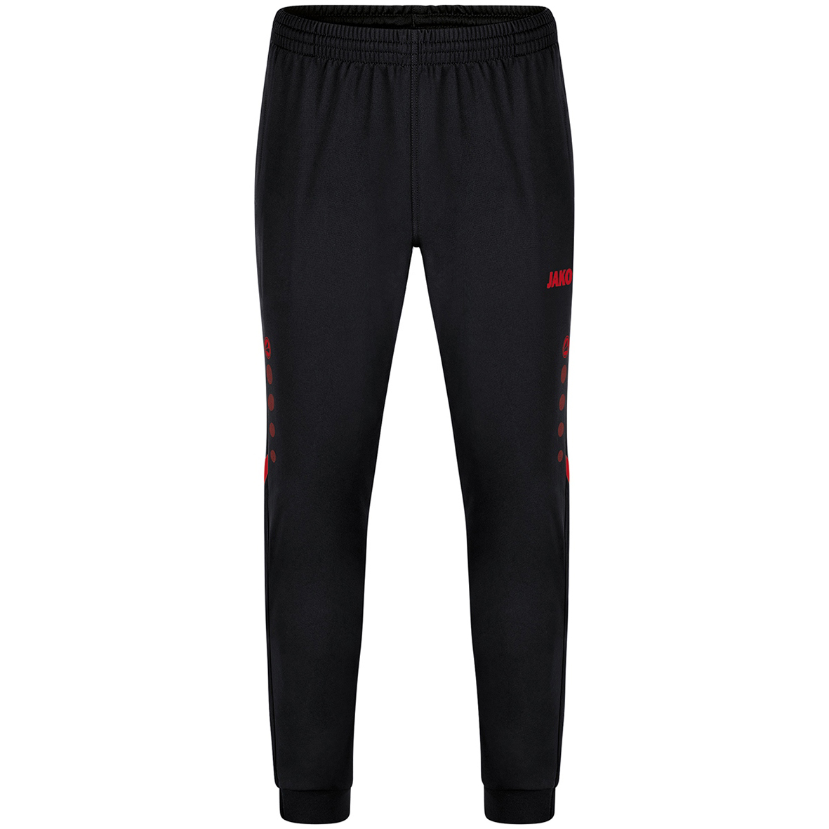 POLYESTER TROUSERS JAKO CHALLENGE, BLACK-RED KIDS.