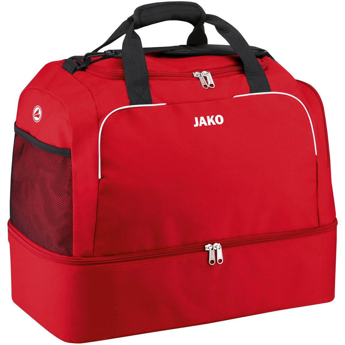 SPORTS BAG JAKO CLASSICO WITH BASE COMPARTMENT, RED.