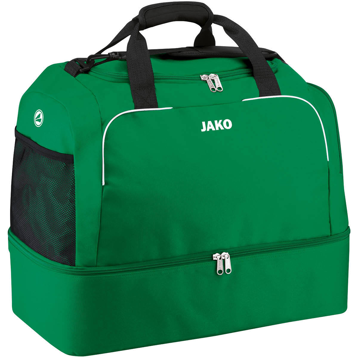 SPORTS BAG JAKO CLASSICO WITH BASE COMPARTMENT, SPORT GREEN.