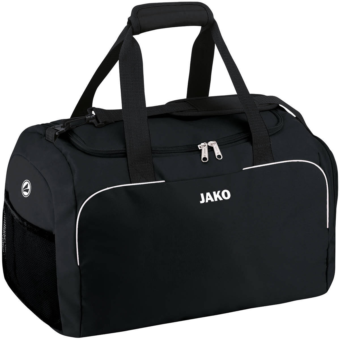 SPORTS BAG JAKO CLASSICO WITH SIDE WET COMPARTMENTS, BLACK.