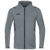 TRAINING JACKET JAKO CHALLENGE WITH HOOD, STONE GREY-BLACK KIDS.