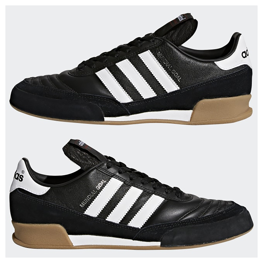 ADIDAS MUNDIAL GOAL FOOTBALL SHOE, CORE BLACK-CORE WHITE-CORE WHITE. 