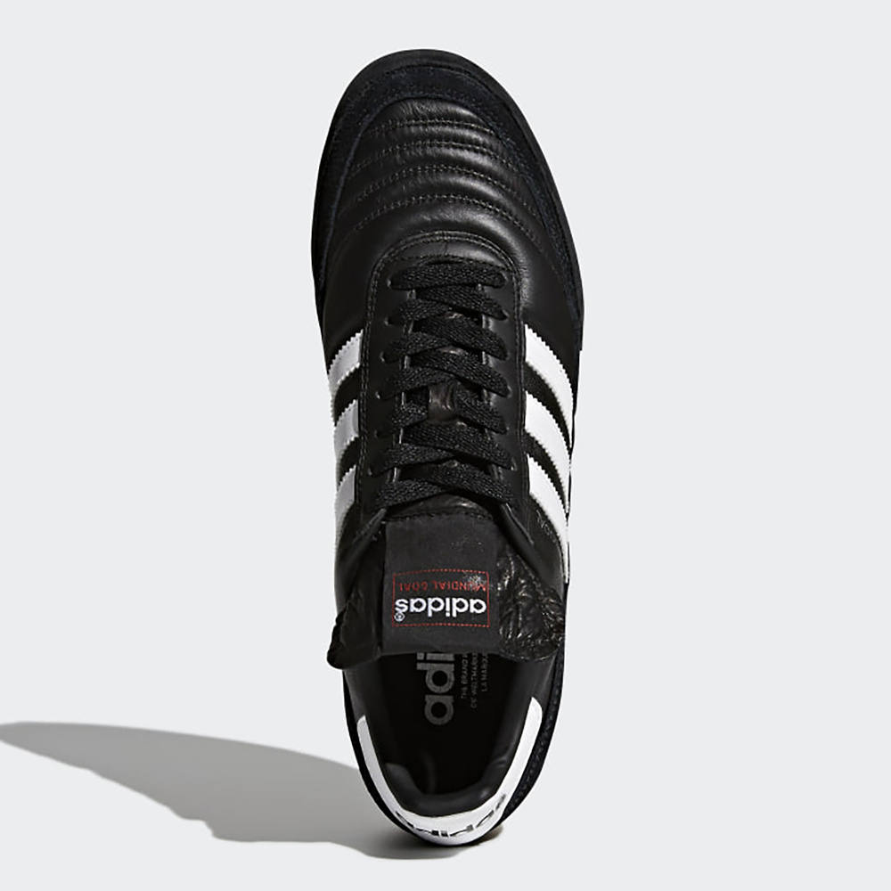 ADIDAS MUNDIAL GOAL FOOTBALL SHOE, CORE BLACK-CORE WHITE-CORE WHITE. 