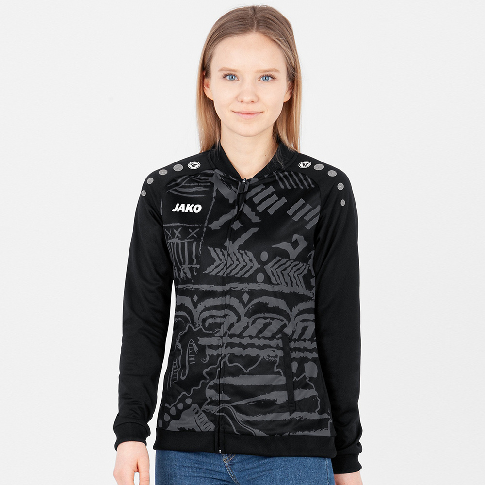 ANTHEM JACKET JAKO TROPICANA, BLACK-ANTHRACITE WOMEN. 