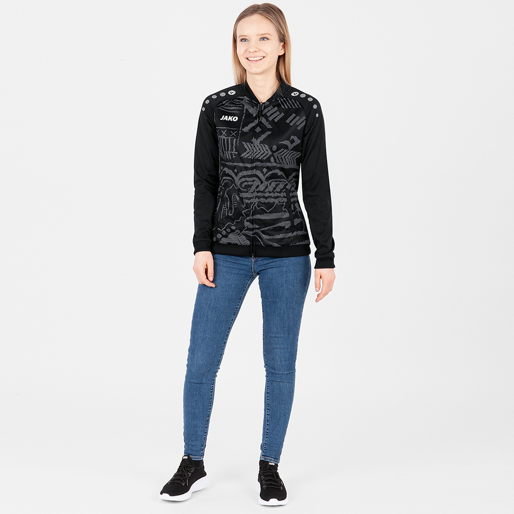 ANTHEM JACKET JAKO TROPICANA, BLACK-ANTHRACITE WOMEN. 