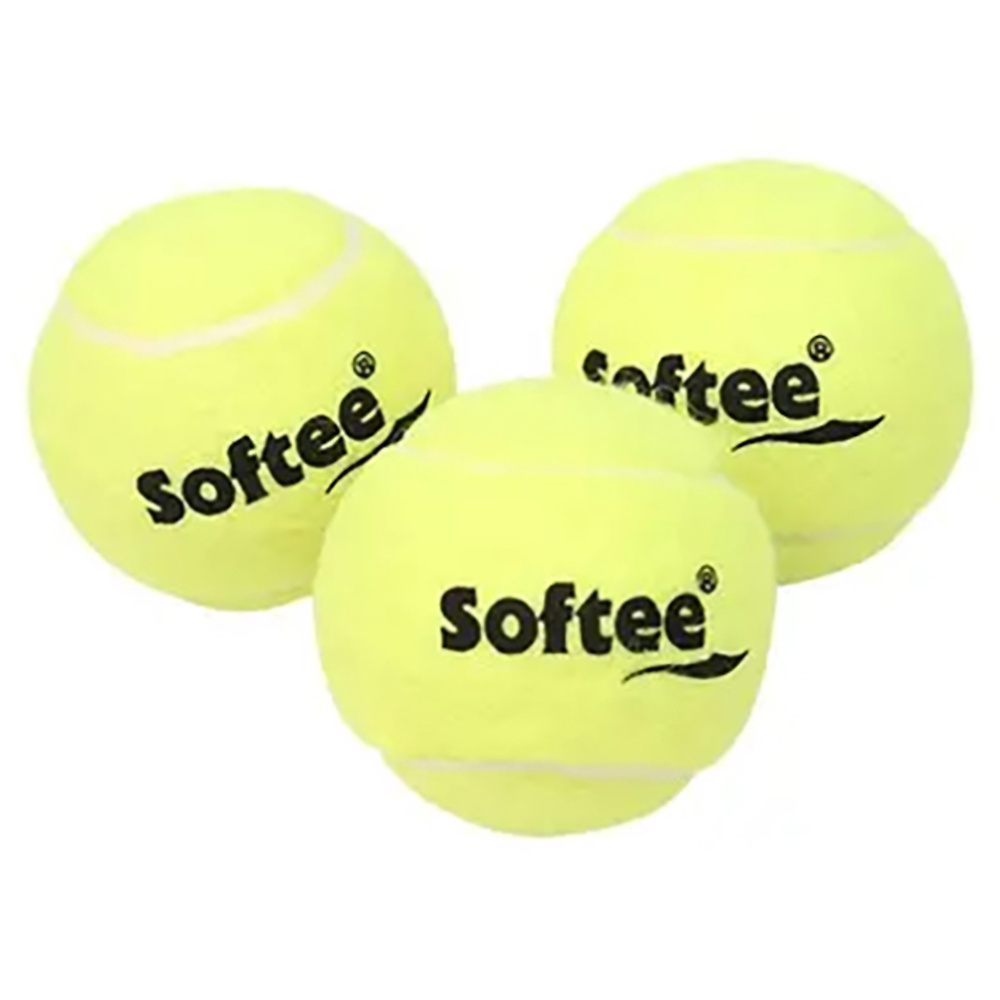 BAG OF 3 SOFTEE DELUXE BEGINNERS TENNIS BALLS. 