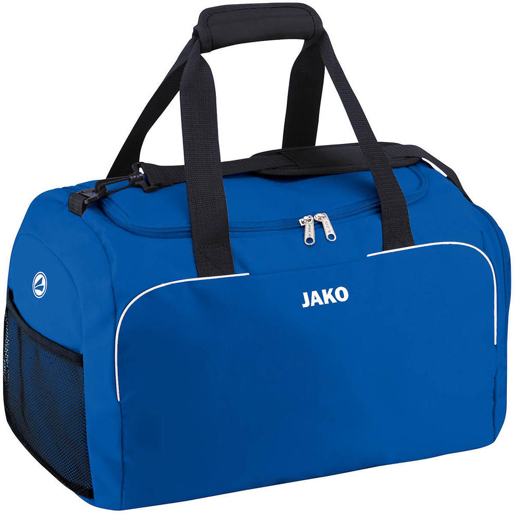 BOLSA DE DEPORTE JAKO CLASSICO CON COMPARTIMENTOS HÚMEDOS LATERALES, ROYAL. 