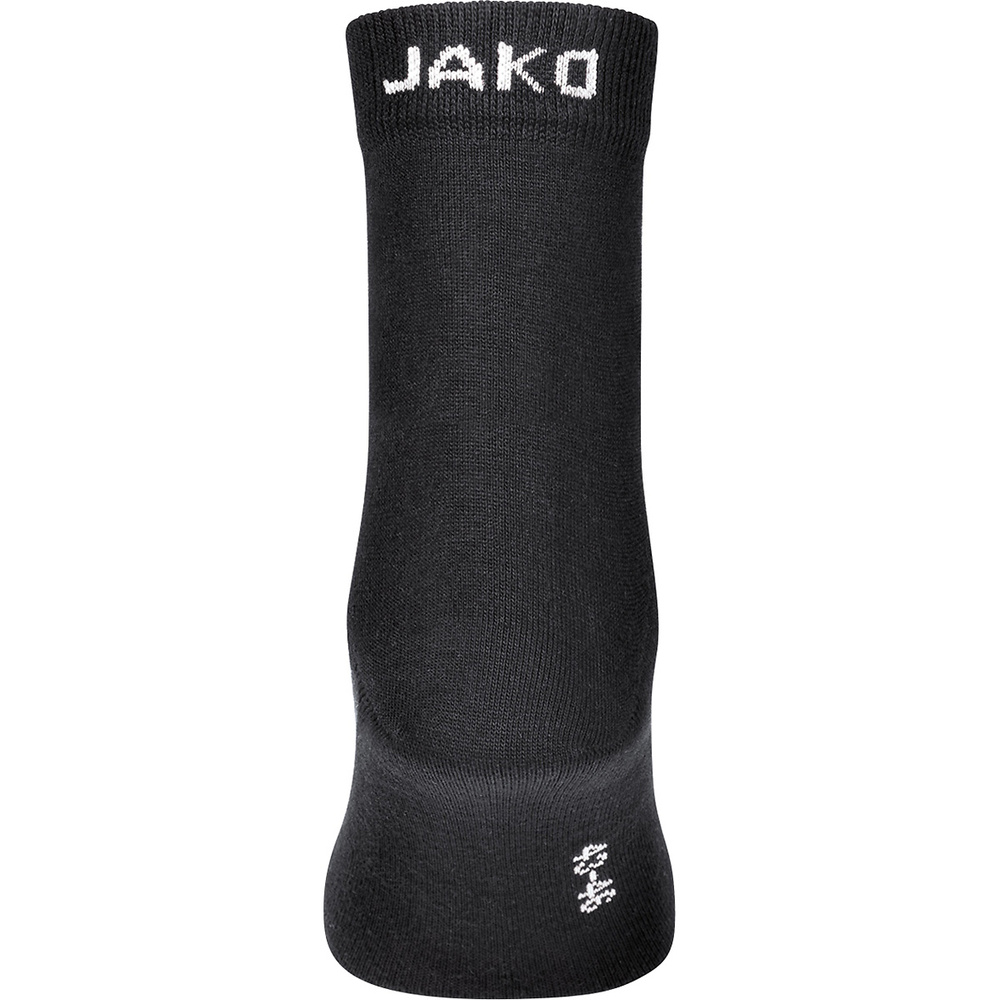 CALCETINES CORTOS JAKO DE OCIO PACK DE 3, NEGRO. 