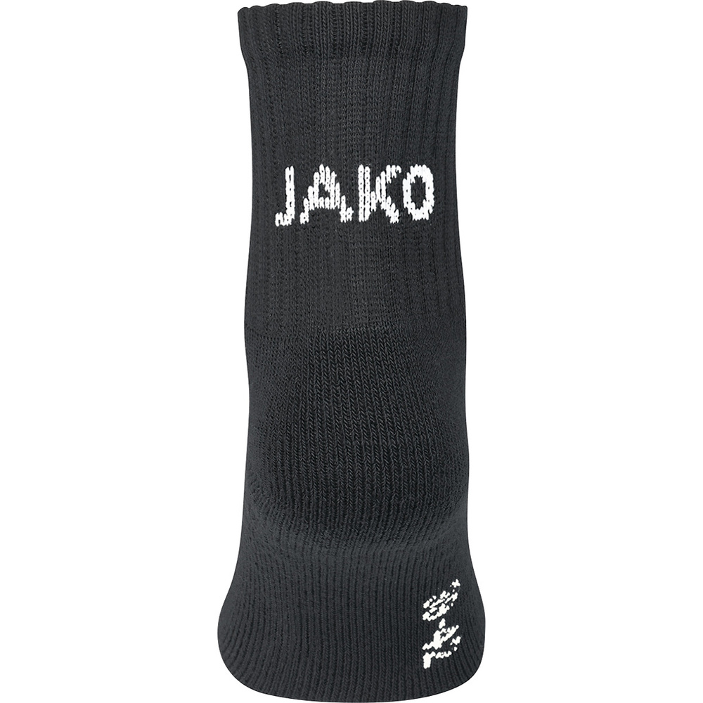 CALCETINES DEPORTIVOS CORTOS JAKO PACK DE 3, NEGRO. 