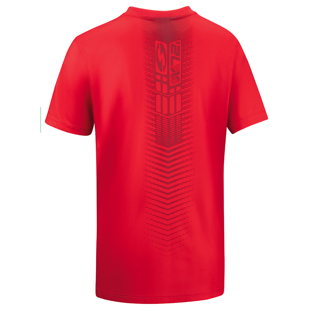 CAMISETA DE MANGA CORTA TRAININGS-TEE SALLERX.72, ROJO-BURDEOS-BLANCO UNISEX. 