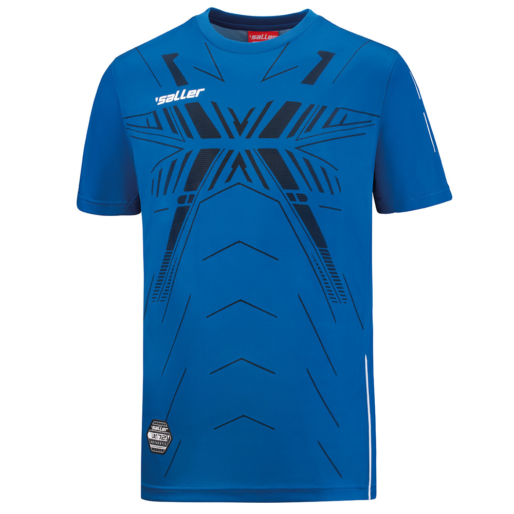 CAMISETA DE MANGA CORTA TRAININGS-TEE SALLERX.72, ROYAL-NEGRO-BLANCO UNISEX. 