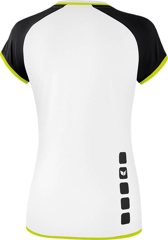 CAMISETA DE TIRANTES ERIMA ZENARI 3.0, BLANCA-NEGRA-LIMA MUJER. 