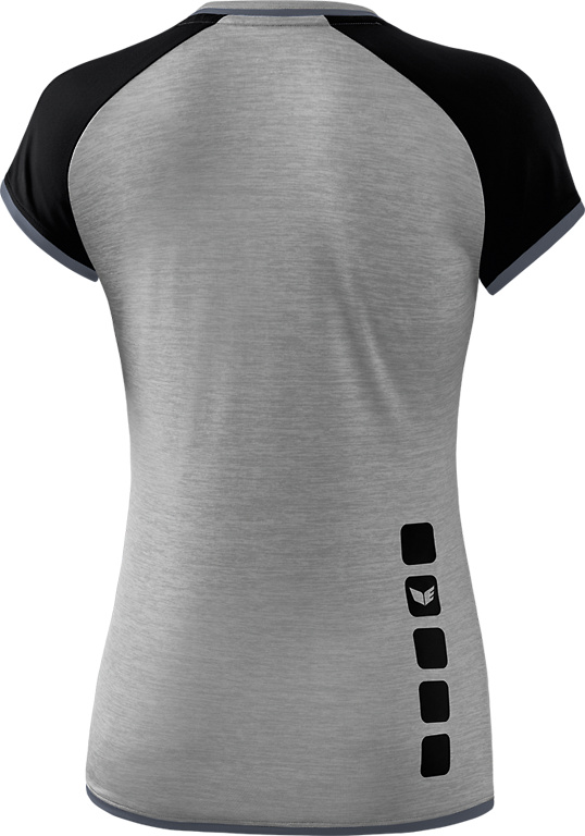 CAMISETA DE TIRANTES ERIMA ZENARI 3.0, GRIS-NEGRA-GRIS PIZARRA MUJER. 