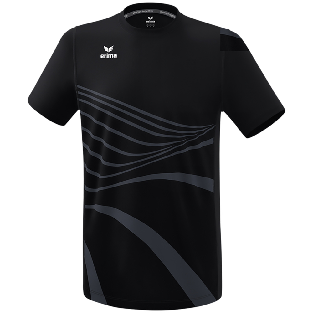 CAMISETA ERIMA RACING, NEGRA HOMBRE. 