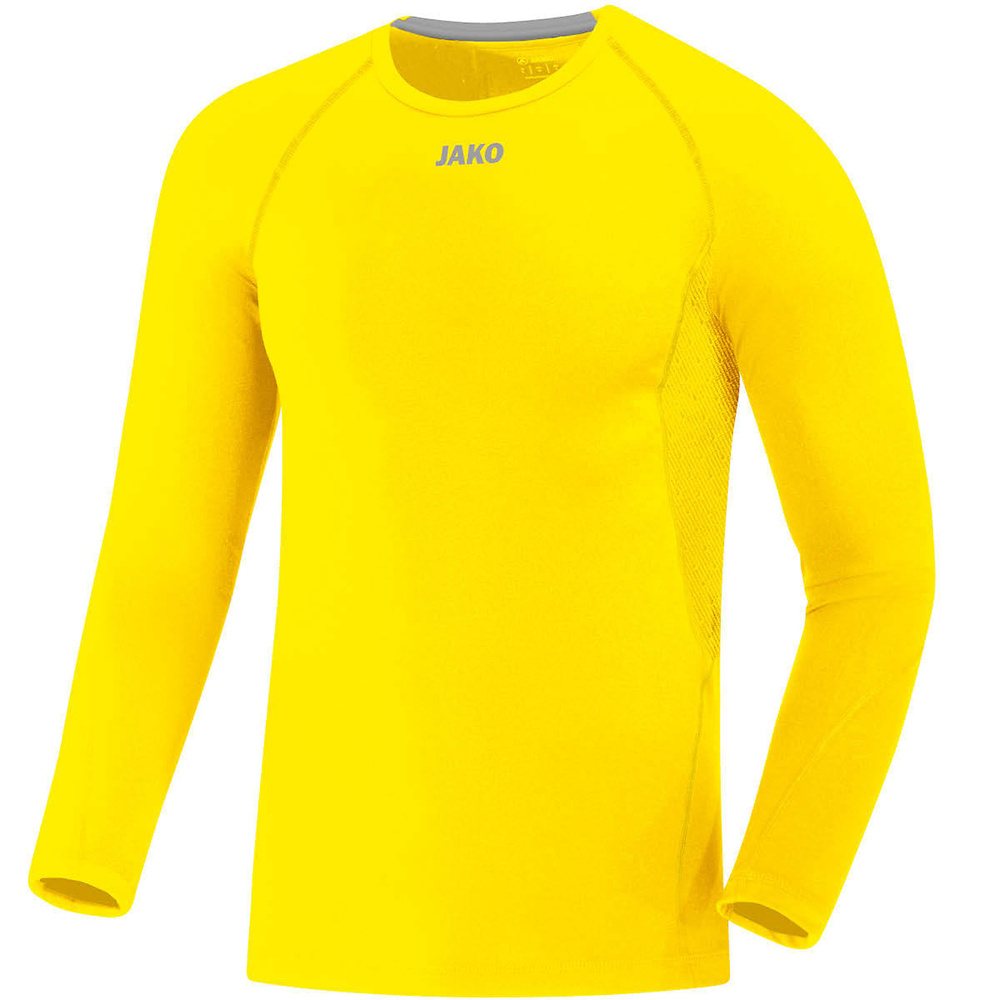 CAMISETA INTERIOR MANGA LARGA JAKO COMPRESSION 2.0, AMARILLA HOMBRE. 