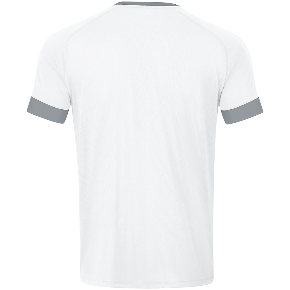 CAMISETA JAKO CELTIC MELANGE MANGA CORTA, BLANCA-GRIS PIEDRA NIÑO. 