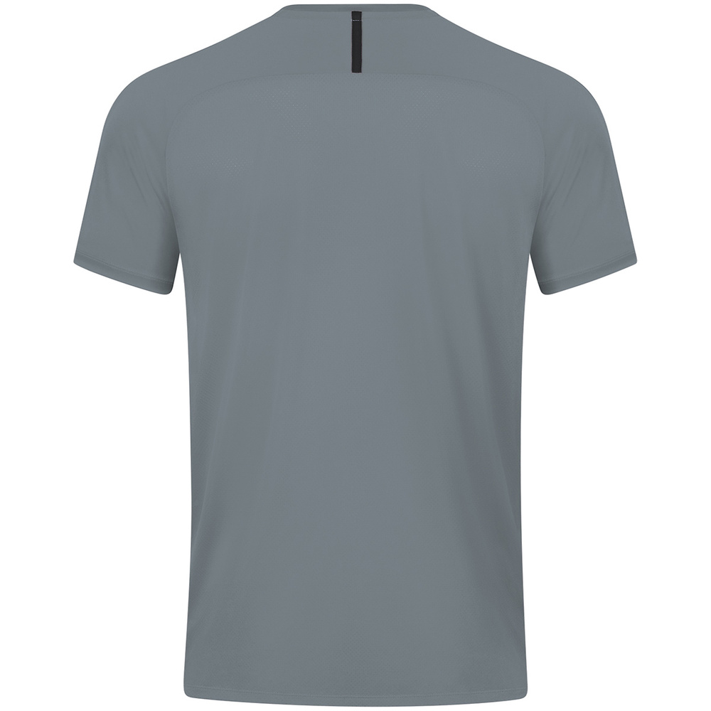 CAMISETA JAKO CHALLENGE MANGA CORTA, GRIS PIEDRA-NEGRA HOMBRE. 