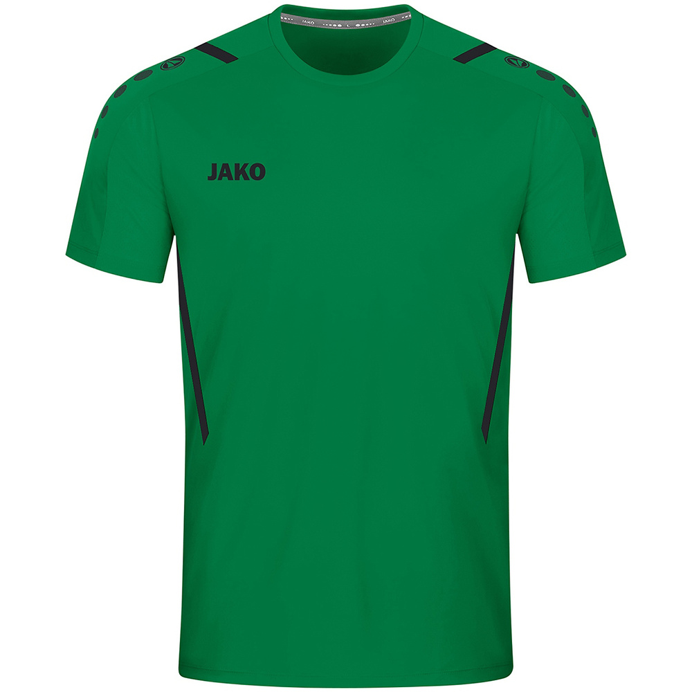 CAMISETA JAKO CHALLENGE MANGA CORTA, VERDE-NEGRO HOMBRE. 