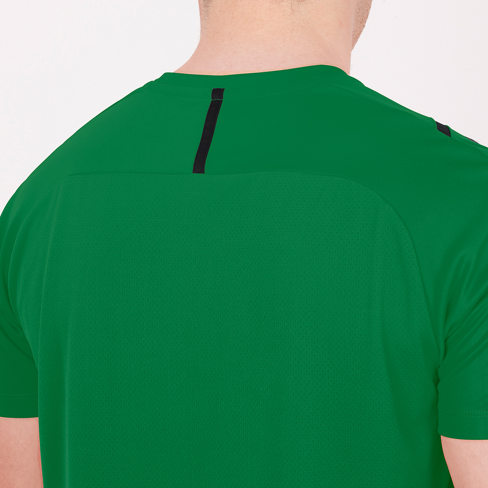 CAMISETA JAKO CHALLENGE MANGA CORTA, VERDE-NEGRO HOMBRE. 