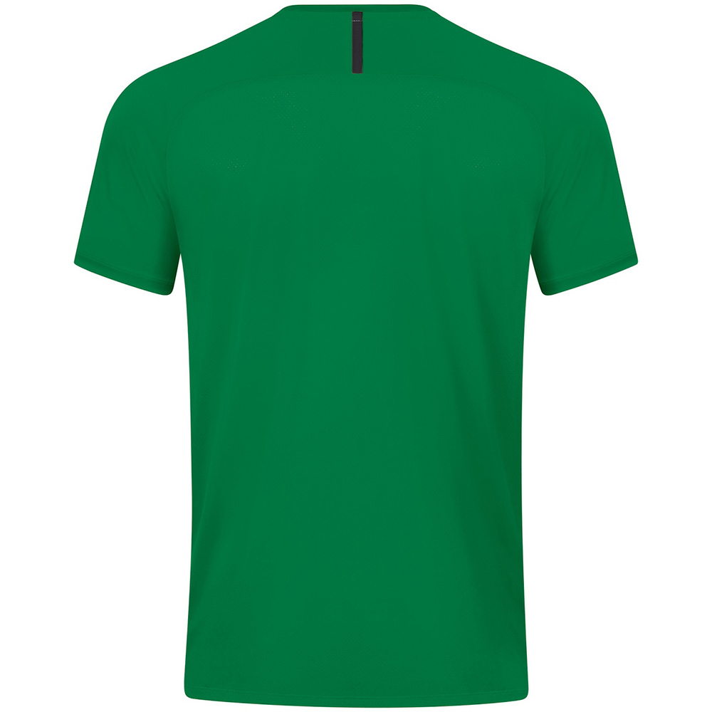 CAMISETA JAKO CHALLENGE MANGA CORTA, VERDE-NEGRO NIÑO. 