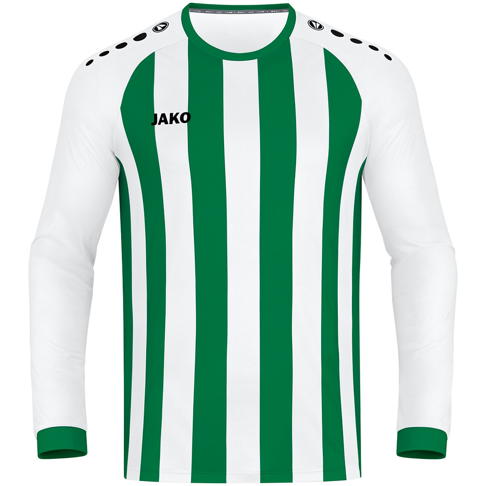 CAMISETA JAKO INTER MANGA LARGA, BLANCA-VERDE HOMBRE. 