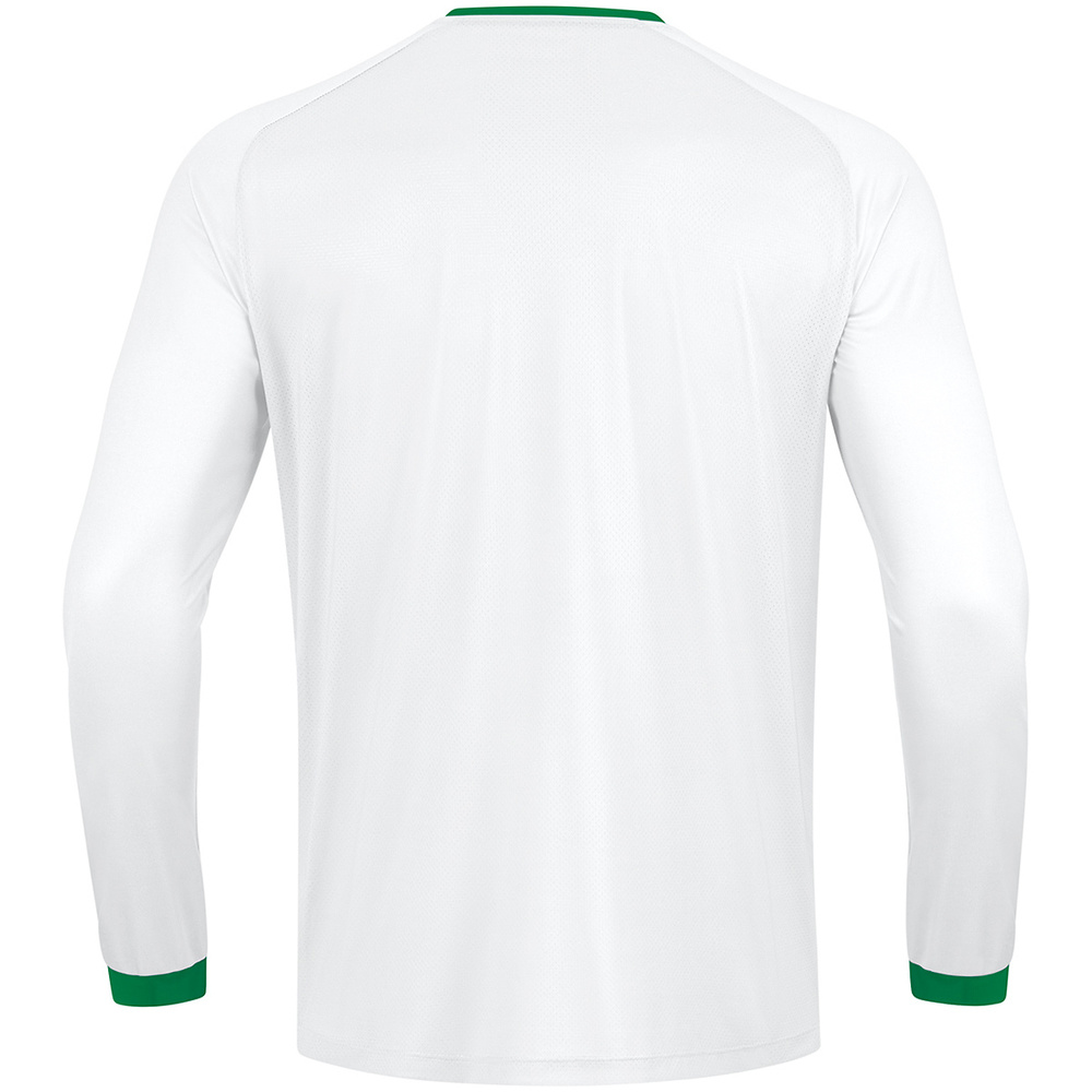 CAMISETA JAKO INTER MANGA LARGA, BLANCA-VERDE HOMBRE. 