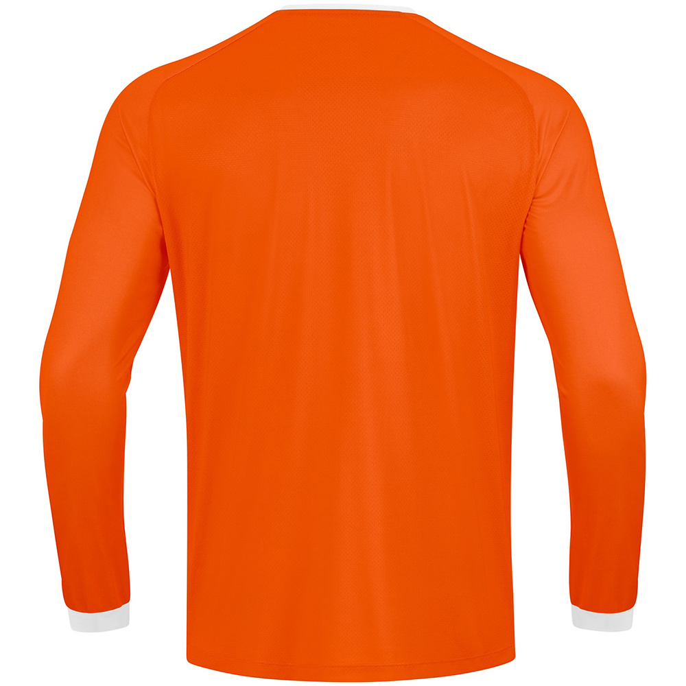 CAMISETA JAKO INTER MANGA LARGA, NARANJA NEÓN-BLANCA HOMBRE. 