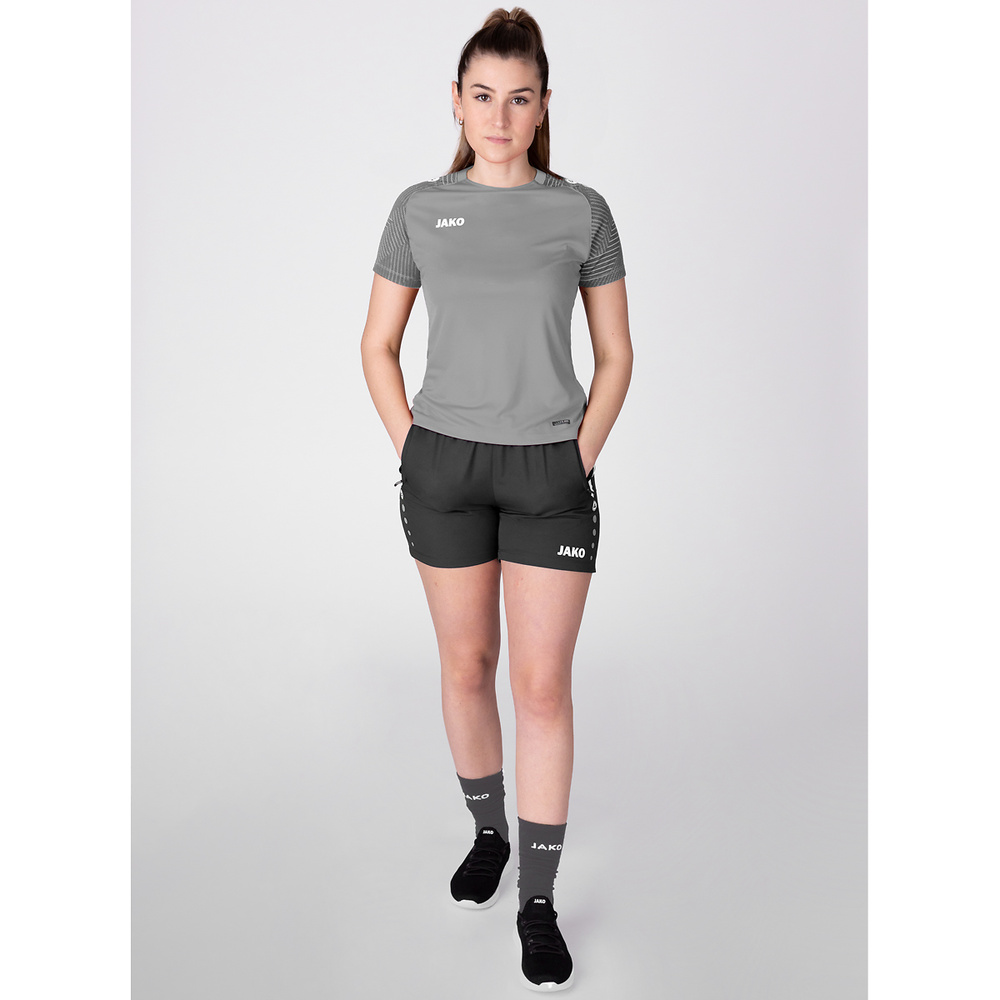 CAMISETA JAKO PERFORMANCE, GRIS-GRIS PIEDRA MUJER. 