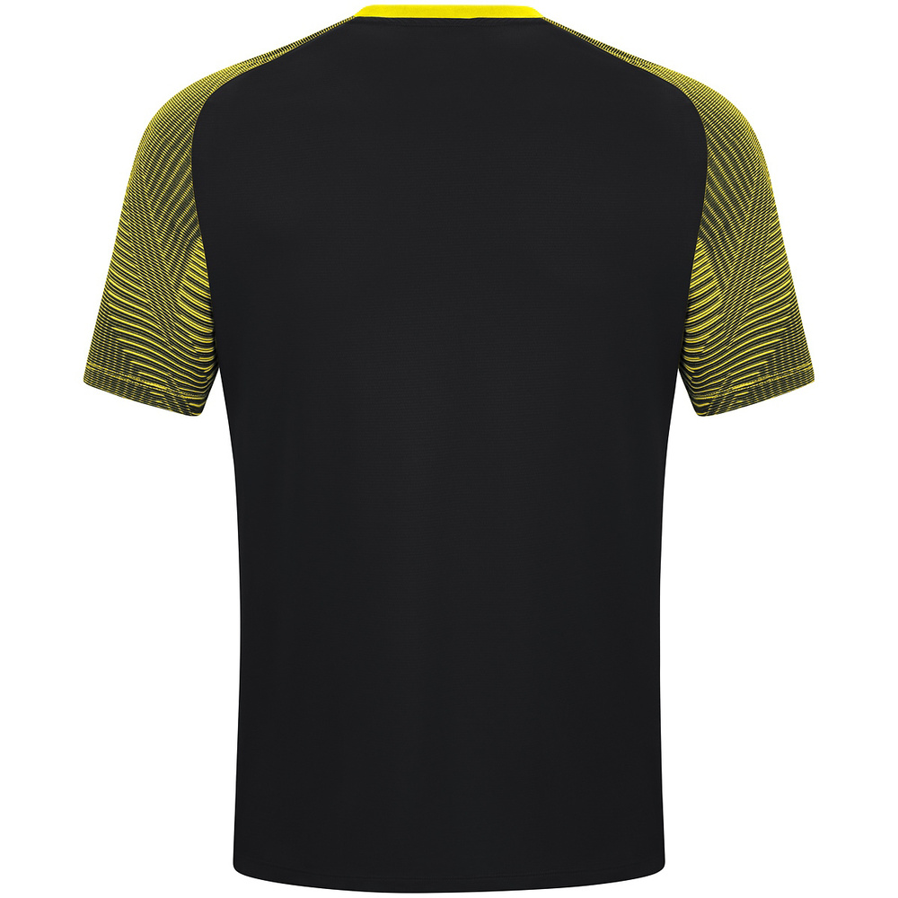 CAMISETA JAKO PERFORMANCE, NEGRA-AMARILLA HOMBRE. 