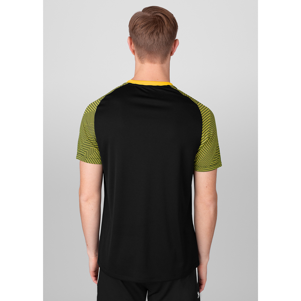 CAMISETA JAKO PERFORMANCE, NEGRA-AMARILLA HOMBRE. 