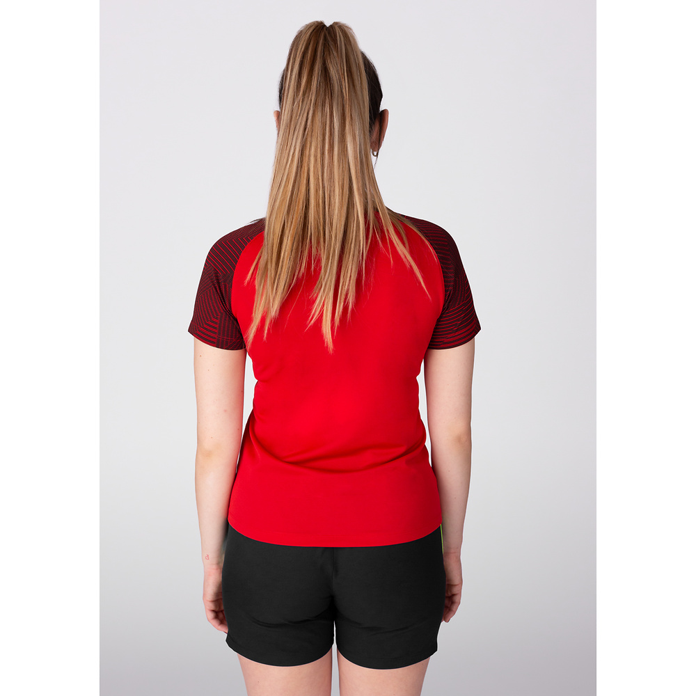 CAMISETA JAKO PERFORMANCE, ROJA-NEGRA MUJER. 