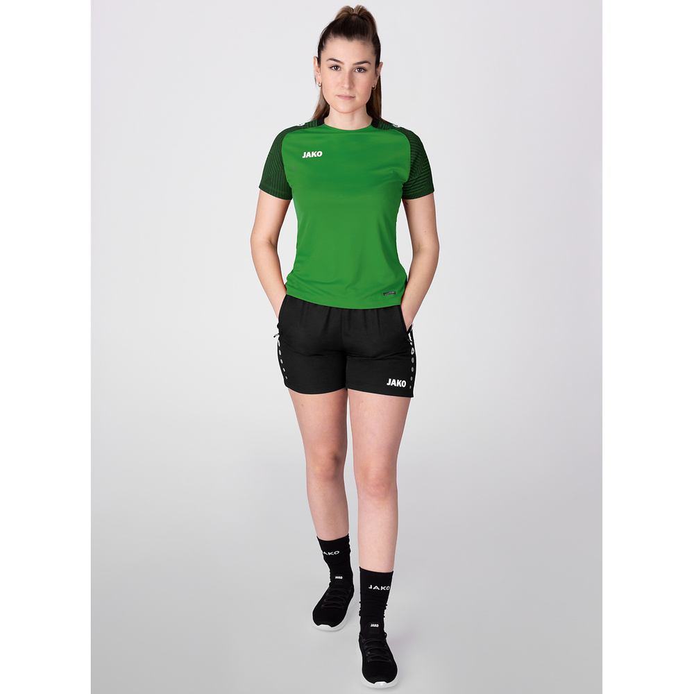 CAMISETA JAKO PERFORMANCE, VERDE-NEGRA MUJER. 