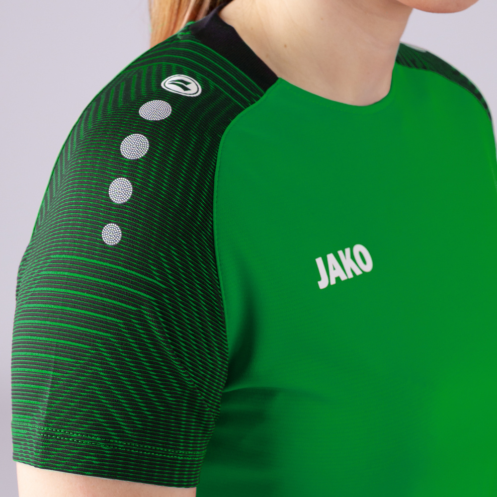 CAMISETA JAKO PERFORMANCE, VERDE-NEGRA MUJER. 