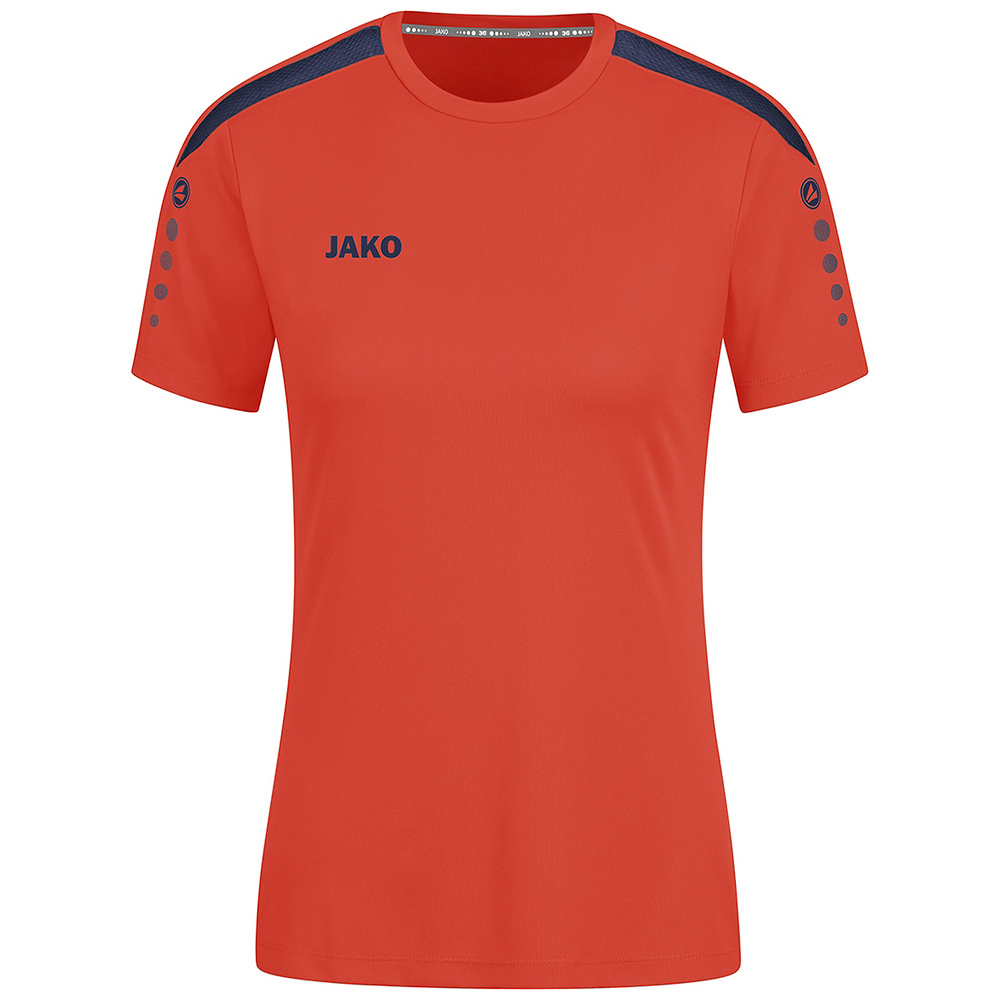 CAMISETA JAKO POWER MANGA CORTA, LLAMA-MARINO MUJER. 