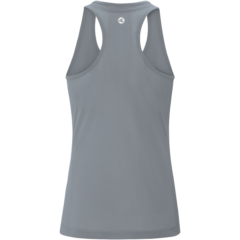 CAMISETA JAKO RUN 2.0 SIN MANGAS, GRIS PIEDRA MUJER. 