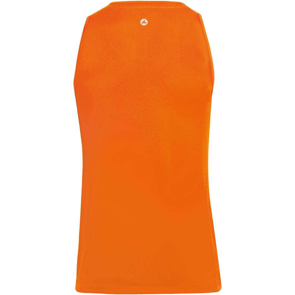 CAMISETA JAKO RUN 2.0 SIN MANGAS, NARANJA NEÓN HOMBRE. 