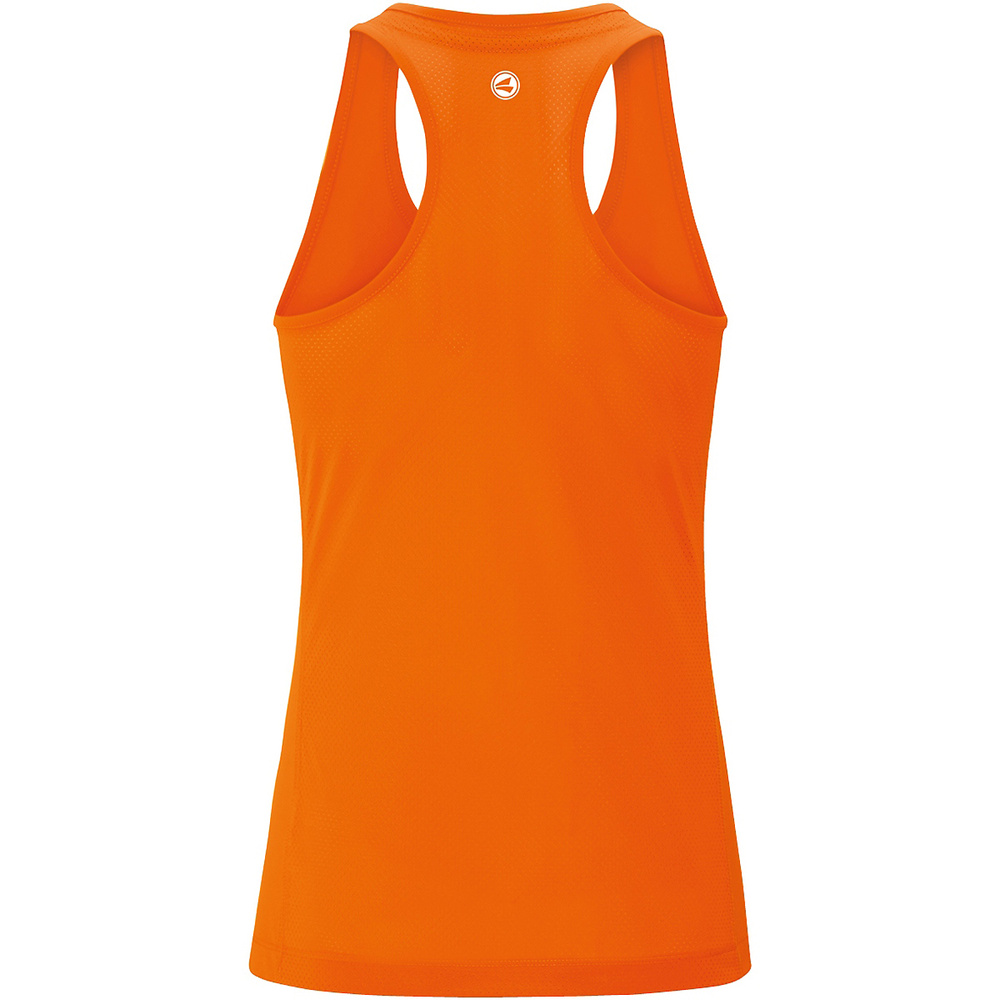 CAMISETA JAKO RUN 2.0 SIN MANGAS, NARANJA NEÓN MUJER. 