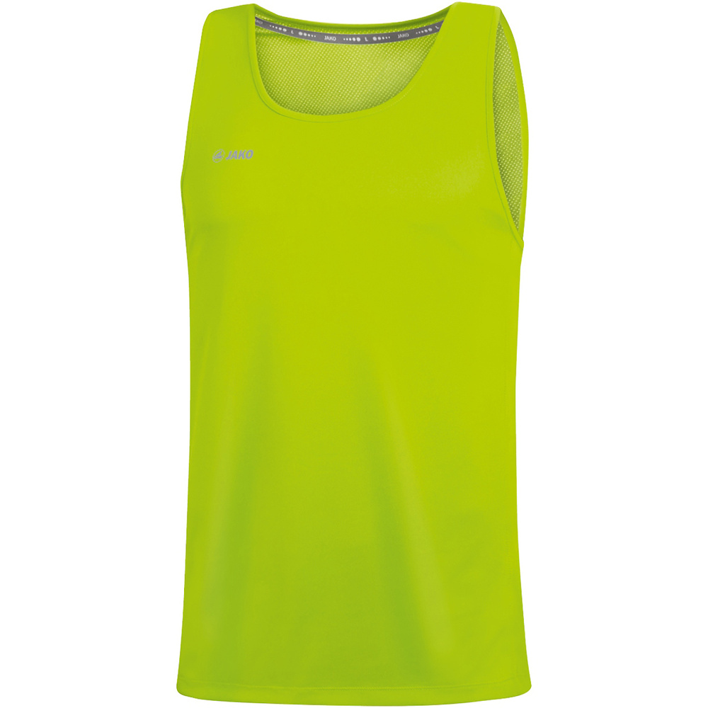 CAMISETA JAKO RUN 2.0 SIN MANGAS, VERDE NEÓN HOMBRE. 